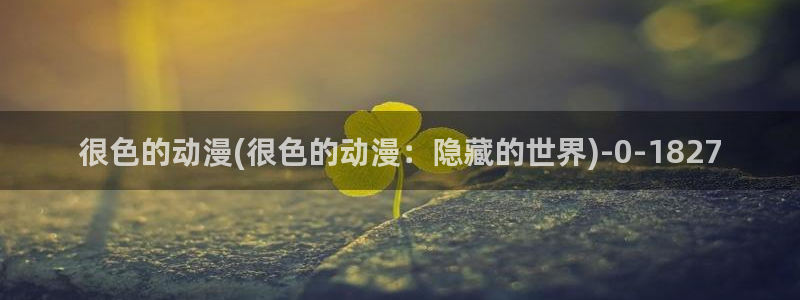 风车动漫官网：很色的动漫(很色的动漫：隐藏的世界)
